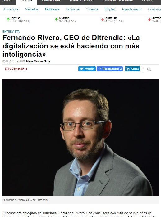 Fernando Rivero en revista Inversión y Finanzas