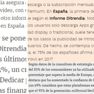 Menciones en medios del informe mobile ditrendia