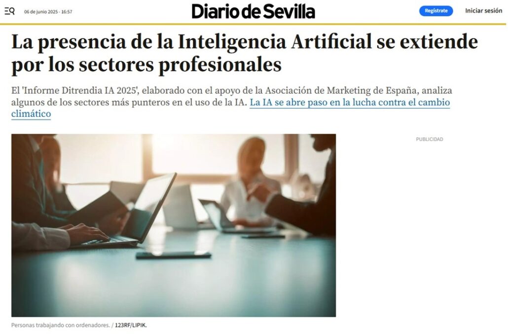 El Diario de Sevilla destaca a Ditrendia en un artículo sobre inteligencia artificial